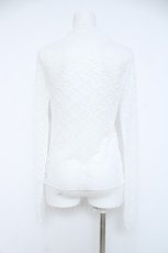 画像2: axes femme / プチローズレーストップス F 白 Y-26-06-12-032-AX-TO-SZ-ZY (2)