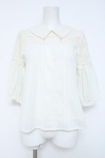 画像1: axes femme / 盛り袖ブラウス風プルオーバー M 生成り Y-26-06-12-038-AX-TO-SZ-ZY (1)