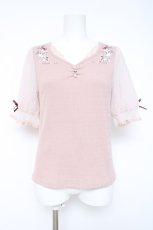 画像1: axes femme POETIQUE / フラワー刺繍カットPO  ピンク Y-26-06-12-039-AX-TO-SZ-ZY (1)