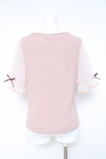 画像2: axes femme POETIQUE / フラワー刺繍カットPO  ピンク Y-26-06-12-039-AX-TO-SZ-ZY (2)