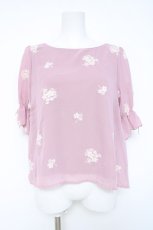 画像1: an another angelus / ブーケ刺繍プルブラウス  ピンク Y-26-06-12-040-CA-BL-SZ-ZY (1)