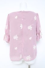 画像2: an another angelus / ブーケ刺繍プルブラウス  ピンク Y-26-06-12-040-CA-BL-SZ-ZY (2)