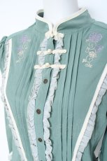 画像4: Ozz oneste / 花霞の夢ブラウス  グリーン Y-26-06-12-042-OO-BL-SZ-ZY (4)
