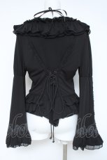 画像2: Ozz oneste / Circus Rose 姫袖カットソー  黒 Y-26-06-12-045-OO-BL-SZ-ZY (2)