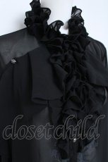 画像4: Ozz oneste / シフォンフリルブラウス  黒 Y-26-06-12-047-OO-TO-SZ-ZY (4)