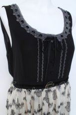 画像3: axes femme / シャンデリア柄切替ワンピース M 生成り Y-26-06-12-050-AX-OP-SZ-ZY (3)