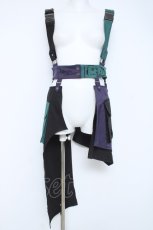 画像1: Ozz conte / 配色オーバースカート  黒×緑×紫 Y-26-06-12-056-OO-SK-SZ-ZY (1)