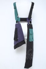 画像3: Ozz conte / 配色オーバースカート  黒×緑×紫 Y-26-06-12-056-OO-SK-SZ-ZY (3)