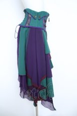 画像4: Ozz oneste / 雪化憧コルセットスカート  グリーン×紫 Y-26-06-12-073-OO-SK-SZ-ZY (4)