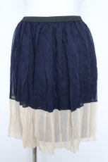 画像1: MARBLE / プリーツペチスカート M-L 紺 Y-26-06-12-082-GO-SK-SZ-ZY (1)
