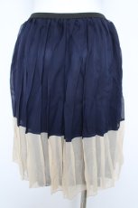 画像2: MARBLE / プリーツペチスカート M-L 紺 Y-26-06-12-082-GO-SK-SZ-ZY (2)