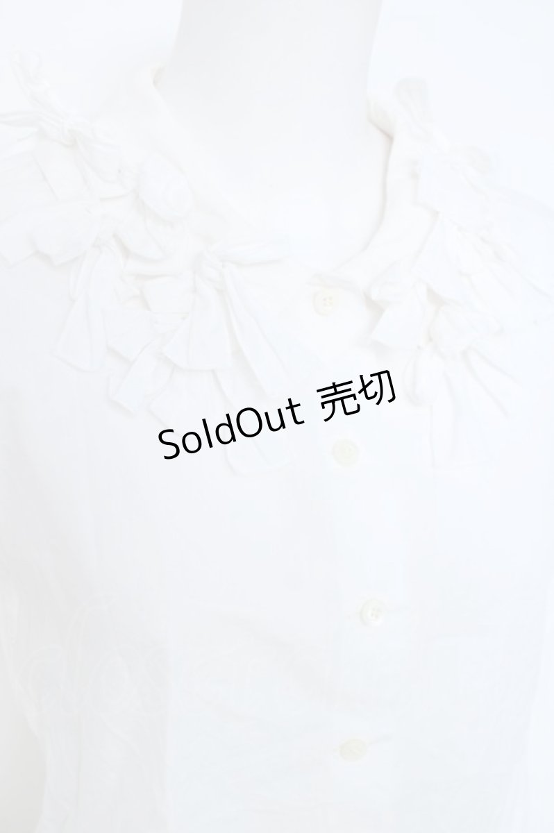 画像4: Jane Marple / マルティプルリボンのブラウス M 白 Y-26-06-12-008-JM-BL-SZ-ZY (4)