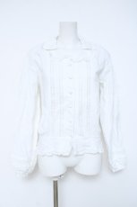 画像1: INGEBORG / 刺繍入りテープデザインブラウス F 白 Y-26-06-12-002-LO-BL-SZ-ZY (1)
