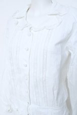 画像3: INGEBORG / 刺繍入りテープデザインブラウス F 白 Y-26-06-12-002-LO-BL-SZ-ZY (3)