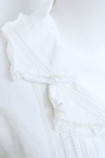 画像4: INGEBORG / 刺繍入りテープデザインブラウス F 白 Y-26-06-12-002-LO-BL-SZ-ZY (4)