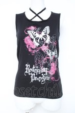 画像1: PEACE NOW / バタフライプリントタンクトップ M 黒 Y-26-06-12-030-PU-TO-SZ-ZY (1)