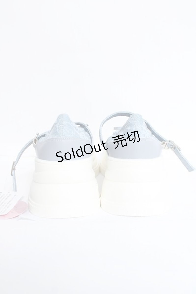 画像3: m petit by misako / AMレースバレエシューズ M サックス Y-26-06-13-029-LO-SH-SZ-ZY (3)