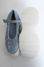 画像5: m petit by misako / AMレースバレエシューズ M サックス Y-26-06-13-029-LO-SH-SZ-ZY (5)
