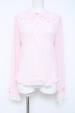 画像1: BABY,THE STARS SHINE BRIGHT / シフォンベビードールブラウス  ピンク Y-26-06-13-032-BA-BL-SA-ZY (1)