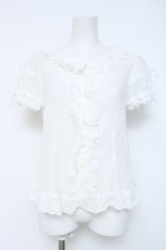 画像1: Angelic Pretty / ピュアカットボイルブラウス  白 Y-26-06-13-034-AP-BL-SA-ZY (1)