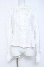 画像1: BABY,THE STARS SHINE BRIGHT / リボン襟長袖ブラウス  白 Y-26-06-13-035-BA-BL-SA-ZY (1)