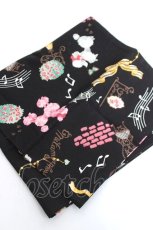 画像1: metamorphose / メロディプードルランチョンマット  黒 Y-26-06-13-008-ME-ZA-SZ-ZY (1)