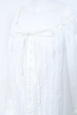 画像4: PINK HOUSE / フリルローンチュニック  白 Y-26-06-13-066-LO-OP-SZ-ZY (4)