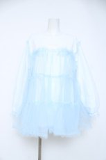 画像1: Fickle Bebe / チュールスウィッチロングT  サックス Y-26-06-13-072-LO-TO-SZ-ZY (1)