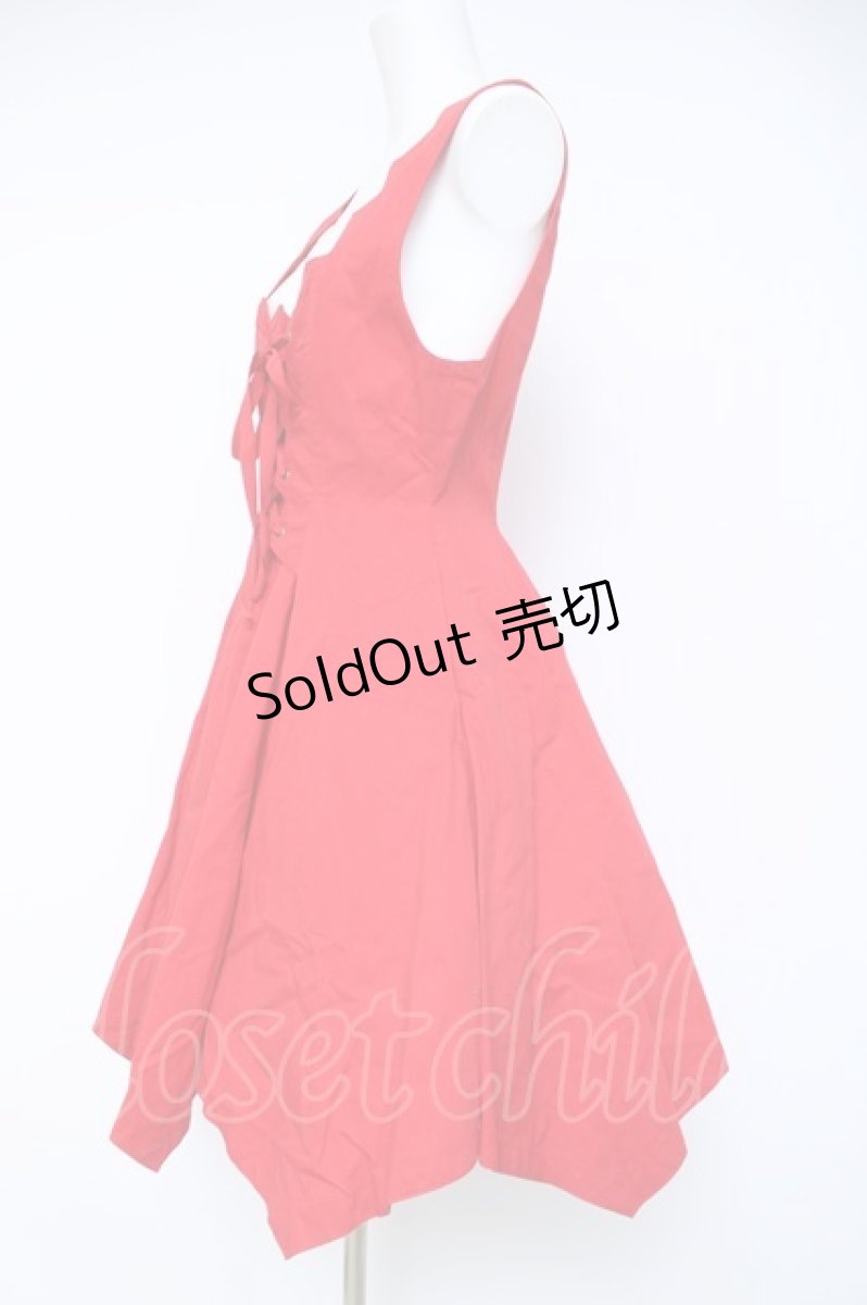 画像2: Jane Marple / スカラップドレス  赤 Y-26-06-13-083-JM-OP-SZ-ZY (2)