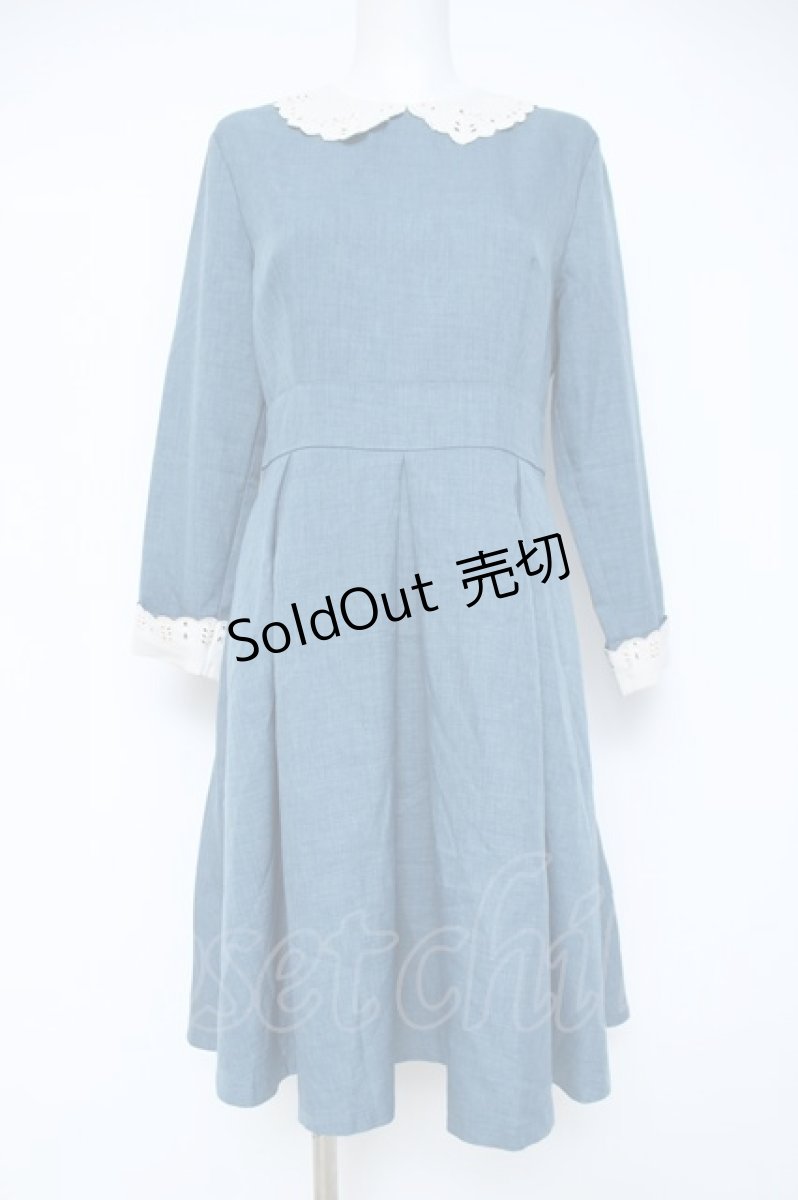 画像1: an another angelus / カットワークレースクレリックワンピース F ブルー Y-26-06-13-095-CA-OP-SZ-ZY (1)
