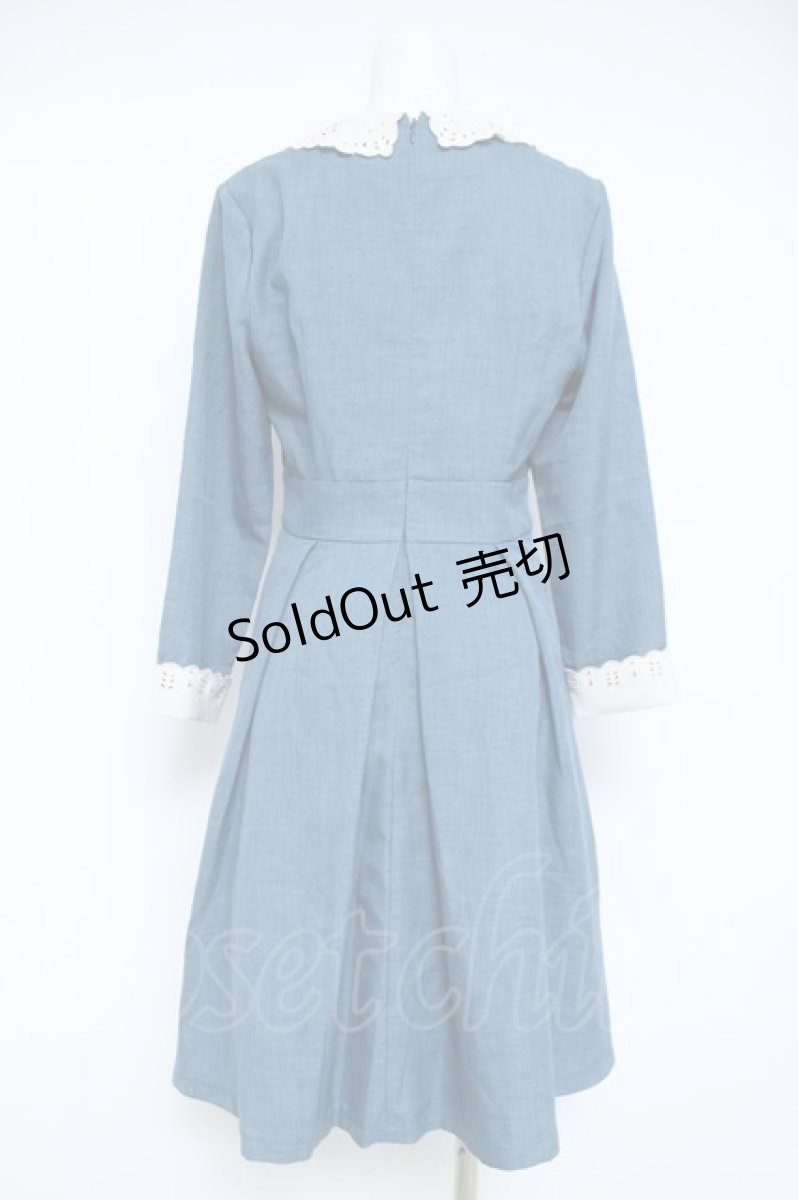 画像2: an another angelus / カットワークレースクレリックワンピース F ブルー Y-26-06-13-095-CA-OP-SZ-ZY (2)