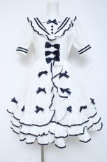 画像1: AND ROMEO / クラシカルセーラーワンピース  白 Y-26-06-13-104-LO-OP-SZ-ZY (1)