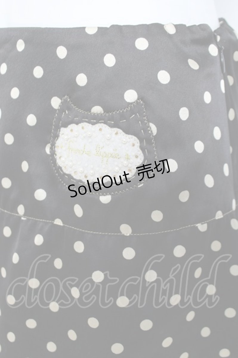 画像3: franche lippee black / ドット柄スカラップスカート S 黒 Y-26-06-13-114-LO-SK-SZ-ZY (3)