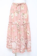 画像1: PINK HOUSE / ティーカッププリントパッチワークスカート  白 Y-26-06-13-121-LO-SK-SA-ZY (1)