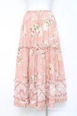 画像2: PINK HOUSE / ティーカッププリントパッチワークスカート  白 Y-26-06-13-121-LO-SK-SA-ZY (2)