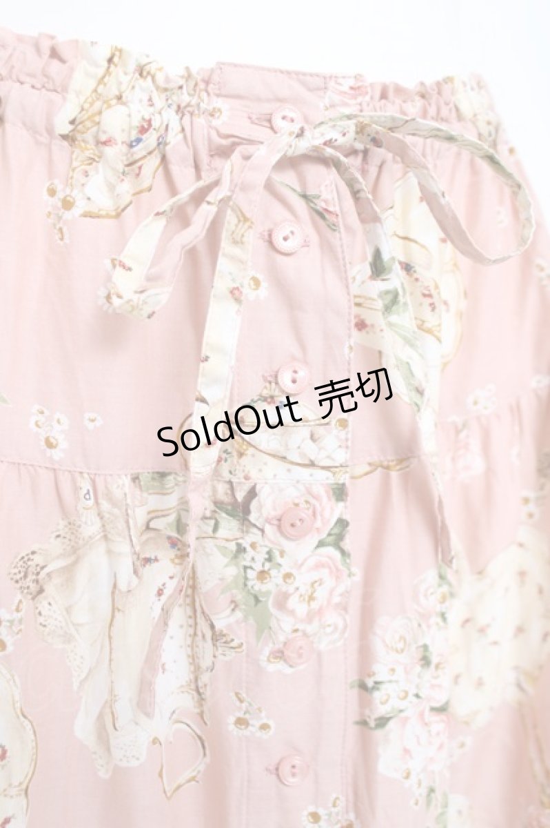 画像3: PINK HOUSE / ティーカッププリントパッチワークスカート  白 Y-26-06-13-121-LO-SK-SA-ZY (3)