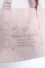 画像3: Maison de FLEUR / サクラ刺繍バック  ピンク Y-26-06-13-018-LO-BG-SZ-ZY (3)