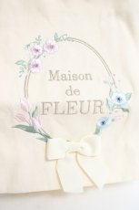 画像3: Maison de FLEUR / フラワー刺繍ロゴトート  生成り Y-26-06-13-019-LO-BG-SZ-ZY (3)