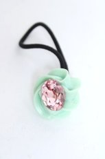 画像1: Q-pot. / ジュエルホイップヘアゴム  ミント Y-26-06-13-003-QP-AC-SZ-ZY (1)
