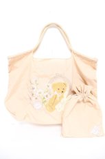 画像1: m petit by misako / TT*AMクマエコバッグ  淡橙 Y-26-06-14-043-LO-BG-SZ-ZY (1)