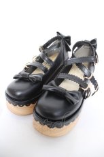 画像1: Chalmiere / 木底風パンプス M 黒 Y-26-06-14-052-AX-SH-SZ-ZY (1)
