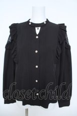 画像1: axes femme POETIQUE / チョーカーデザインブラウス M 黒 Y-26-06-14-061-AX-BL-SZ-ZY (1)