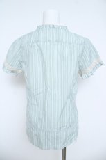 画像2: axes femme / ストライプドビーブラウス M ミント Y-26-06-14-064-AX-BL-SZ-ZY (2)