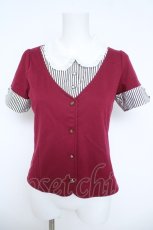 画像1: axes femme / ベストレイヤード風トップス M ワイン Y-26-06-14-067-AX-TO-SZ-ZY (1)