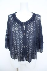 画像1: axes femme / ケープ風鍵編みボレロ M ネイビー Y-26-06-14-073-AX-TO-SZ-ZY (1)