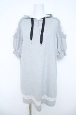 画像1: axes femme / ショルダーレースパーカーワンピース M グレー Y-26-06-14-075-AX-OP-SZ-ZY (1)