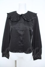 画像1: NieR Clothing / ミケ刺繍ブラウス  黒 Y-26-06-14-078-PU-BL-SZ-ZY (1)