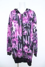 画像1: NieR Clothing / 吊りプリントパーカー  パープル Y-26-06-14-080-PU-TO-SZ-ZY (1)