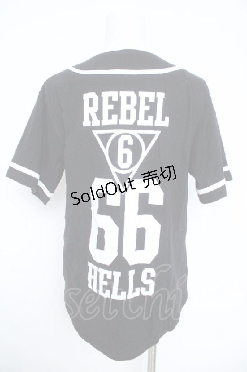 画像2: HELL CAT PUNKS / 66プリントBIGシャツ  黒 Y-26-06-14-082-PU-TO-SZ-ZY (2)