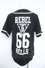 画像2: HELL CAT PUNKS / 66プリントBIGシャツ  黒 Y-26-06-14-082-PU-TO-SZ-ZY (2)